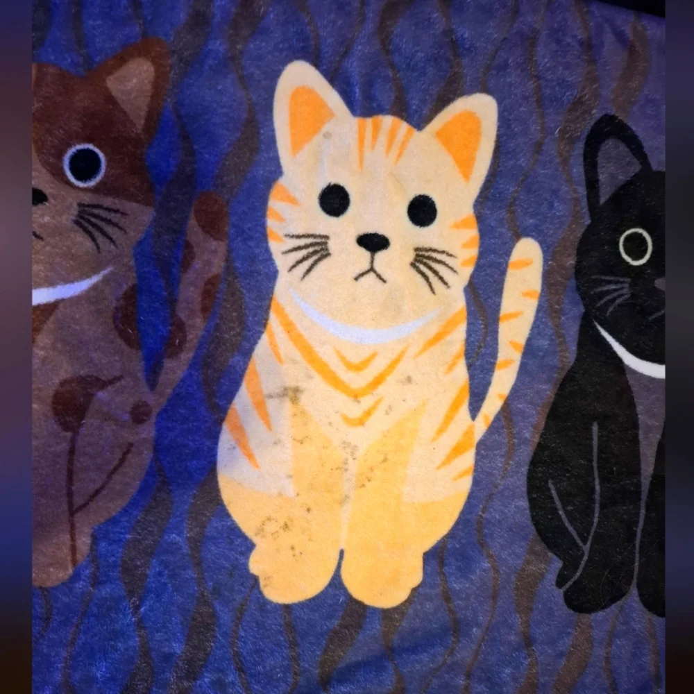 Cute Kitty Cat Pattern Bath Mat Rug - Picture 3 of 3